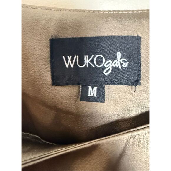 Wukogals Lily Midi Sheath Long Sleeve Dress Modest Taupe Medium - Picture 2 of 7